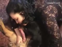 ZeusPorn: A married beauty being cheated on by her dog